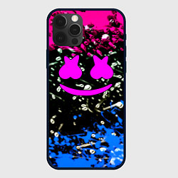 Чехол для iPhone 12 Pro Max Marshmello неоновый краски, цвет: 3D-черный