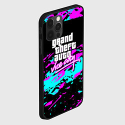 Чехол для iPhone 12 Pro Max GTA vice city неоновые краски, цвет: 3D-черный — фото 2