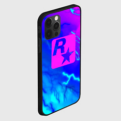 Чехол для iPhone 12 Pro Max Rockstar storm молнии, цвет: 3D-черный — фото 2