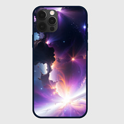 Чехол для iPhone 12 Pro Max Космическая вспышка, цвет: 3D-черный