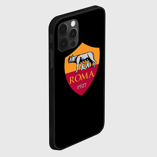 Чехол iPhone 12 Pro Max Roma fc club sport / 3D-Черный – фото 2