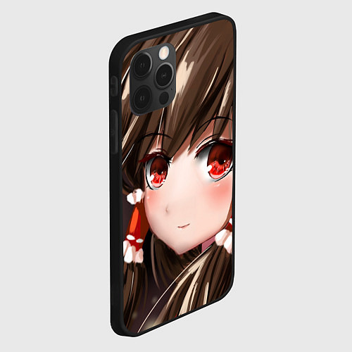 Чехол iPhone 12 Pro Max Touhou Project Рейму Cute / 3D-Черный – фото 2