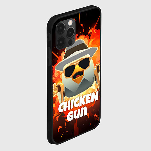 Чехол iPhone 12 Pro Max Чикен Ган - взрыв / 3D-Черный – фото 2