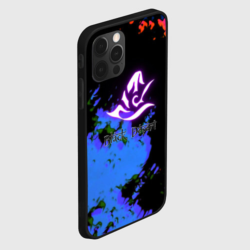 Чехол iPhone 12 Pro Max Black desert краски / 3D-Черный – фото 2