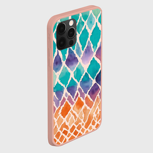 Чехол iPhone 12 Pro Max Рыбкина чешуя / 3D-Светло-розовый – фото 2