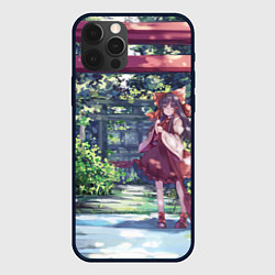 Чехол для iPhone 12 Pro Max Touhou Project Рейму возле тории, цвет: 3D-черный