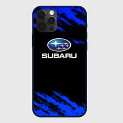 Чехол для iPhone 12 Pro Max Subaru текстура авто, цвет: 3D-черный