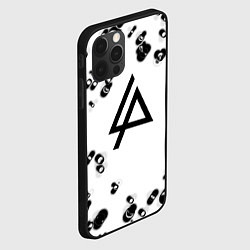 Чехол для iPhone 12 Pro Max Linkin park краски текстура, цвет: 3D-черный — фото 2