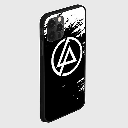 Чехол iPhone 12 Pro Max Linkin Park - black and white / 3D-Черный – фото 2