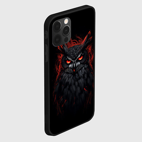 Чехол iPhone 12 Pro Max Evil owl / 3D-Черный – фото 2