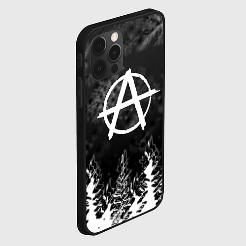 Чехол iPhone 12 Pro Max Anarchy winter gray / 3D-Черный – фото 2