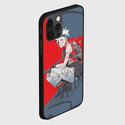 Чехол для iPhone 12 Pro Max Боевая девушка на приседе, цвет: 3D-черный — фото 2