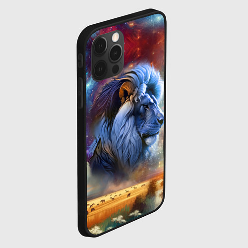 Чехол iPhone 12 Pro Max Небесный лев / 3D-Черный – фото 2