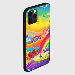 Чехол для iPhone 12 Pro Max Мир радуги и ярких красок, цвет: 3D-черный — фото 2