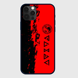 Чехол для iPhone 12 Pro Max Ведьмак краска абстракция, цвет: 3D-черный