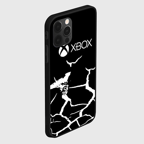 Чехол iPhone 12 Pro Max Xbox game текстура рельеф / 3D-Черный – фото 2