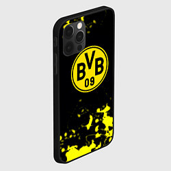 Чехол для iPhone 12 Pro Max Borussia краски жёлтые, цвет: 3D-черный — фото 2