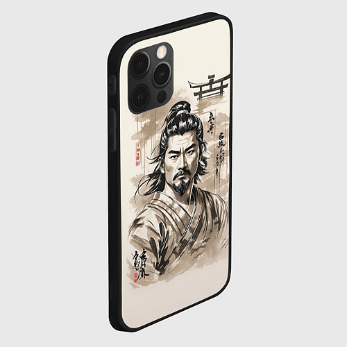 Чехол iPhone 12 Pro Max Vintage samurai / 3D-Черный – фото 2