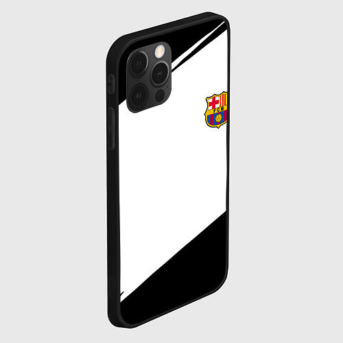 Чехол iPhone 12 Pro Max Barcelona краски чёрные спорт / 3D-Черный – фото 2