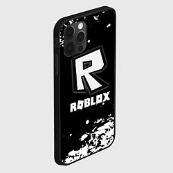 Чехол для iPhone 12 Pro Max Roblox белая краска, цвет: 3D-черный — фото 2