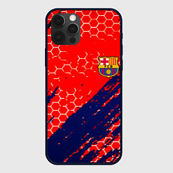 Чехол для iPhone 12 Pro Max Барселона спорт краски текстура, цвет: 3D-черный