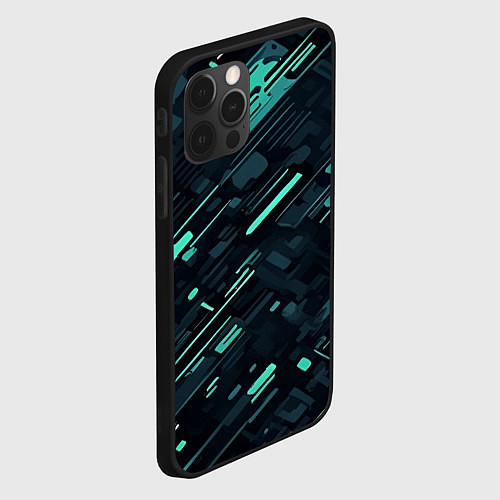 Чехол iPhone 12 Pro Max Аквасайбер / 3D-Черный – фото 2