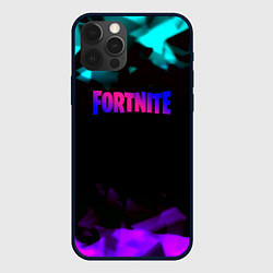 Чехол для iPhone 12 Pro Max Fortnite neon geometry, цвет: 3D-черный