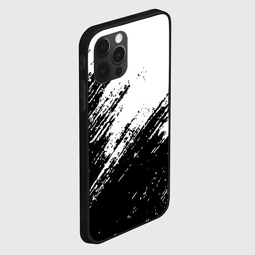 Чехол iPhone 12 Pro Max Просто краски текстура / 3D-Черный – фото 2