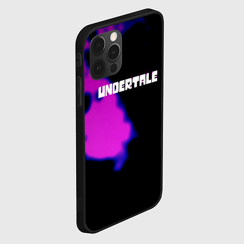 Чехол iPhone 12 Pro Max Undertale neon splash / 3D-Черный – фото 2