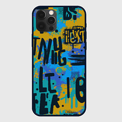 Чехол для iPhone 12 Pro Max Крупные буквы на цветном фоне, цвет: 3D-черный