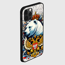 Чехол для iPhone 12 Pro Max Белый медведь с короной, цвет: 3D-черный — фото 2