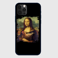 Чехол для iPhone 12 Pro Max Mona Chicken Liza, цвет: 3D-черный