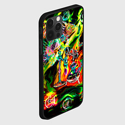 Чехол для iPhone 12 Pro Max Хамелеон и стихии, цвет: 3D-черный — фото 2