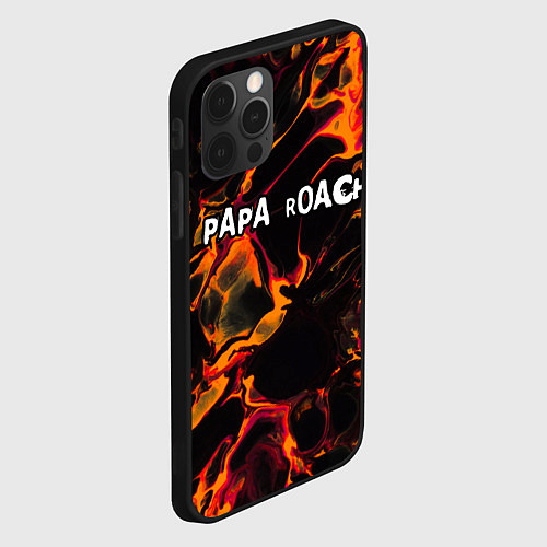 Чехол iPhone 12 Pro Max Papa Roach red lava / 3D-Черный – фото 2
