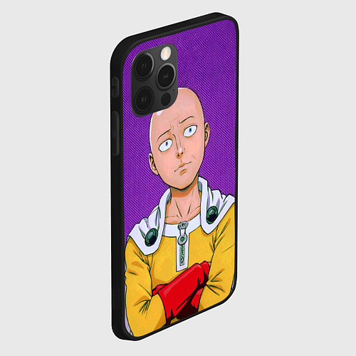 Чехол iPhone 12 Pro Max Realistic Saitama / 3D-Черный – фото 2