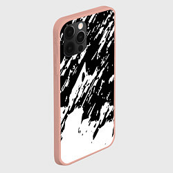 Чехол для iPhone 12 Pro Max Просто краски штрихи, цвет: 3D-светло-розовый — фото 2