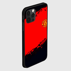 Чехол для iPhone 12 Pro Max Manchester United colors sport, цвет: 3D-черный — фото 2