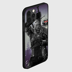 Чехол для iPhone 12 Pro Max Ведьмак на охоте, цвет: 3D-черный — фото 2