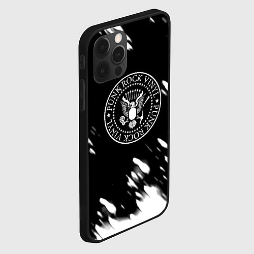 Чехол iPhone 12 Pro Max Ramones краски / 3D-Черный – фото 2