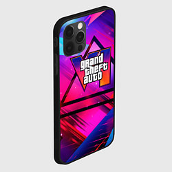 Чехол для iPhone 12 Pro Max GTA 6 logo абстракция, цвет: 3D-черный — фото 2