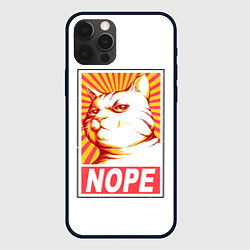 Чехол для iPhone 12 Pro Max Nope - cat, цвет: 3D-черный