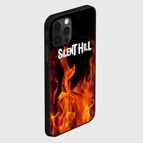 Чехол iPhone 12 Pro Max Silent hill огонь / 3D-Черный – фото 2