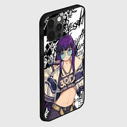Чехол для iPhone 12 Pro Max Ферн и иероглифы, цвет: 3D-черный — фото 2