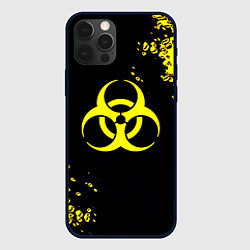 Чехол для iPhone 12 Pro Max Знак биологической опасности краски, цвет: 3D-черный