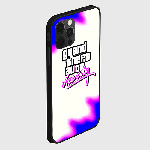 Чехол iPhone 12 Pro Max GTA неон краски / 3D-Черный – фото 2