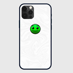 Чехол для iPhone 12 Pro Max Геометри Даш смайлик, цвет: 3D-черный