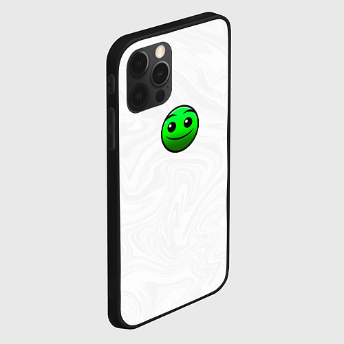 Чехол iPhone 12 Pro Max Геометри Даш смайлик / 3D-Черный – фото 2