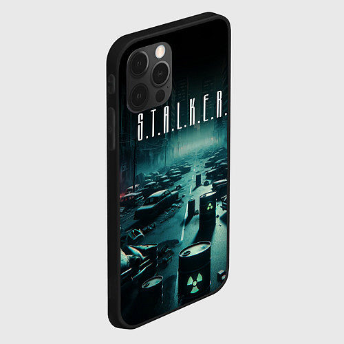 Чехол iPhone 12 Pro Max S T A L K E R - City / 3D-Черный – фото 2