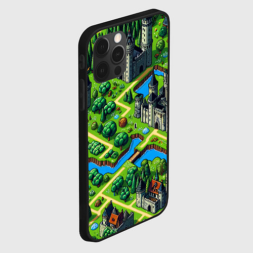 Чехол iPhone 12 Pro Max Heroes of Might and Magic - pixel map / 3D-Черный – фото 2