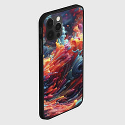 Чехол для iPhone 12 Pro Max Многоцветный дым, цвет: 3D-черный — фото 2